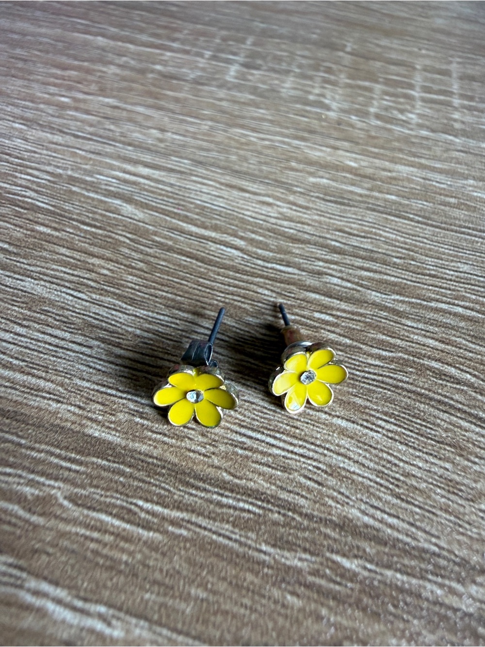 Yellow Flower Stud Earrings